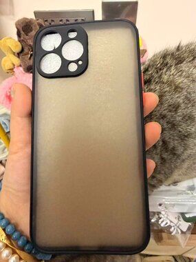 Frosted Black Case with Red Accents